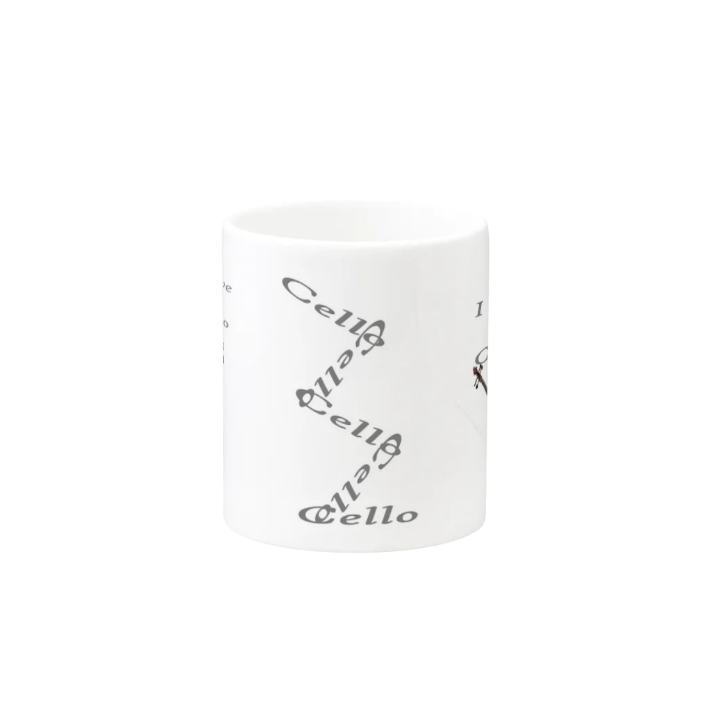 hiyoko celloのCELLO LOVE Mug :other side of the handle