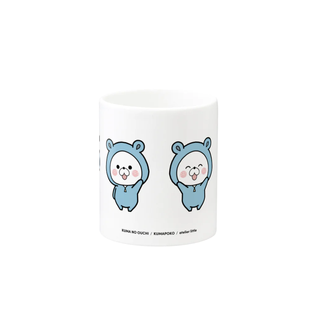 くまぽこSUZURI店のくまぽこ４ポーズ Mug :other side of the handle