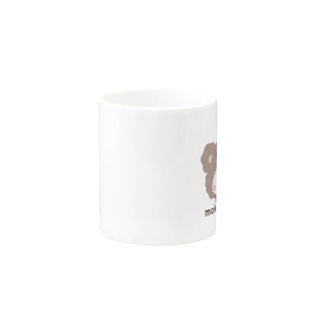 sayamoko_shopのしろくまモコちゃんイラストグッズ（アップ） Mug :other side of the handle