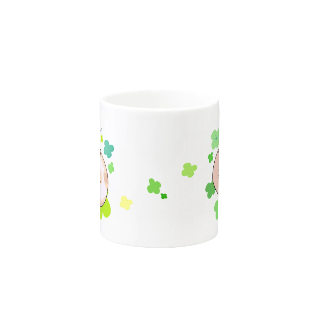 SHINOBU LABORATORY.の3にゃんず(Clover) Mug :other side of the handle