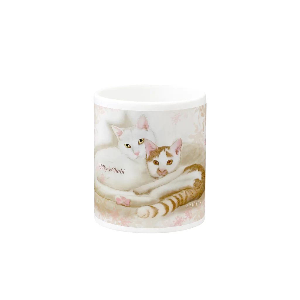 こっこさんのお店のMilky&Chabi Mug :other side of the handle