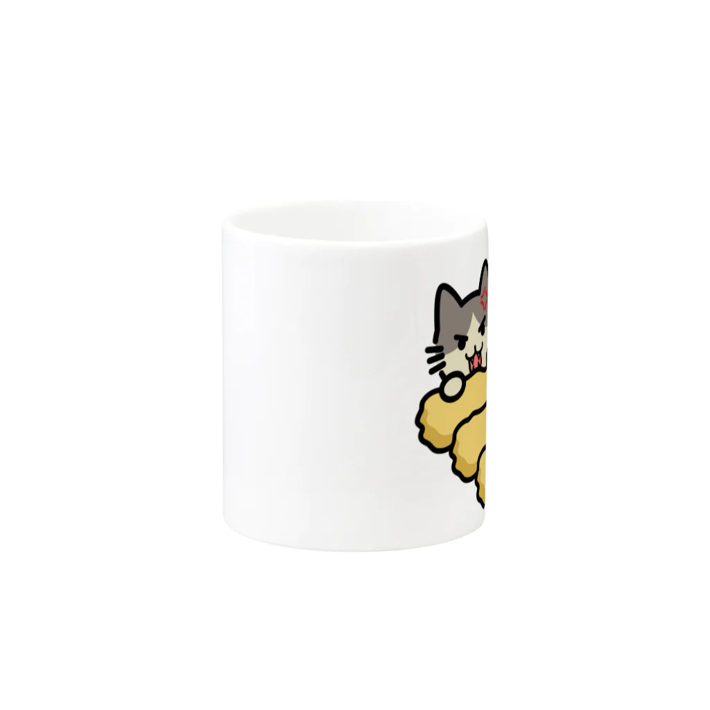 楽猫楽描しげ屋のいか Mug :other side of the handle