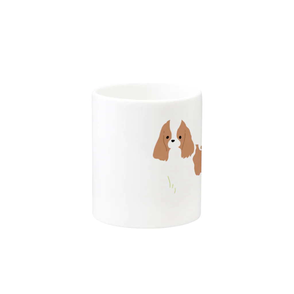 Kotetsu diary(SUZURI店)のゆるゆるキャバリア Mug :other side of the handle