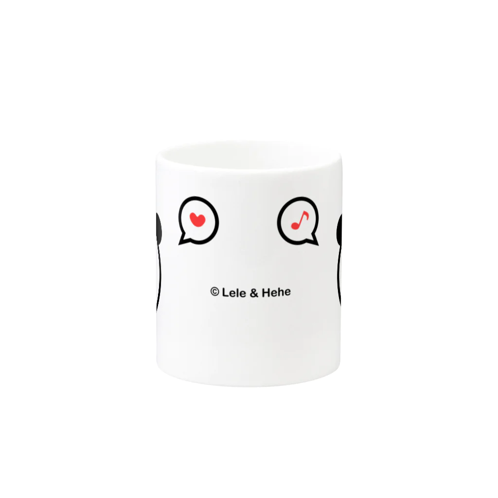 天工房のPanda Lele&Hehe Mug :other side of the handle