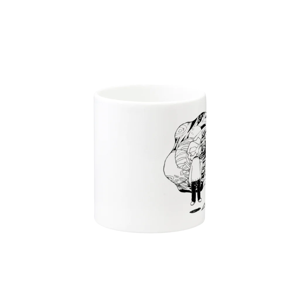 大回転のspace in 紙 Mug :other side of the handle