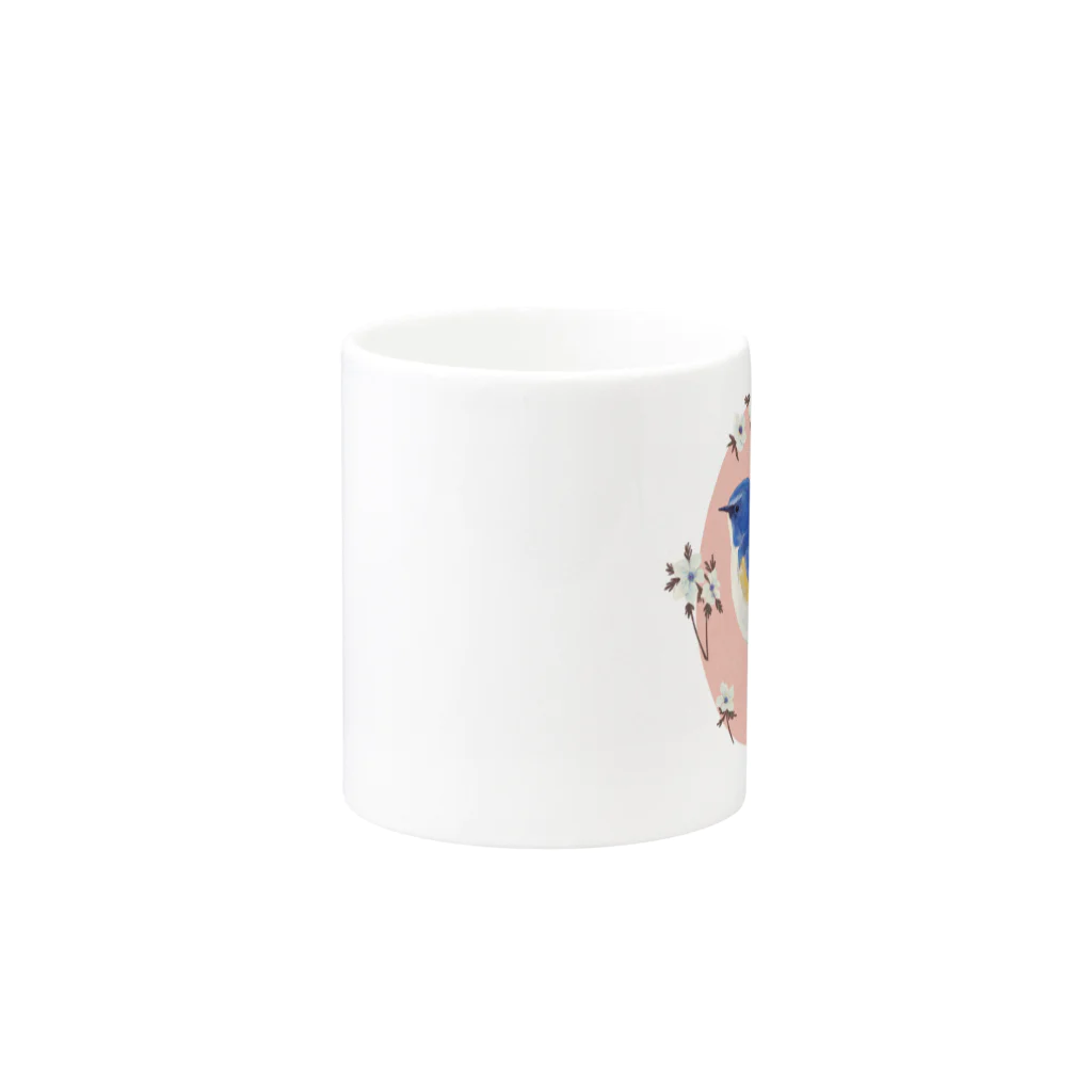 illust_mizのルリビタキ Mug :other side of the handle