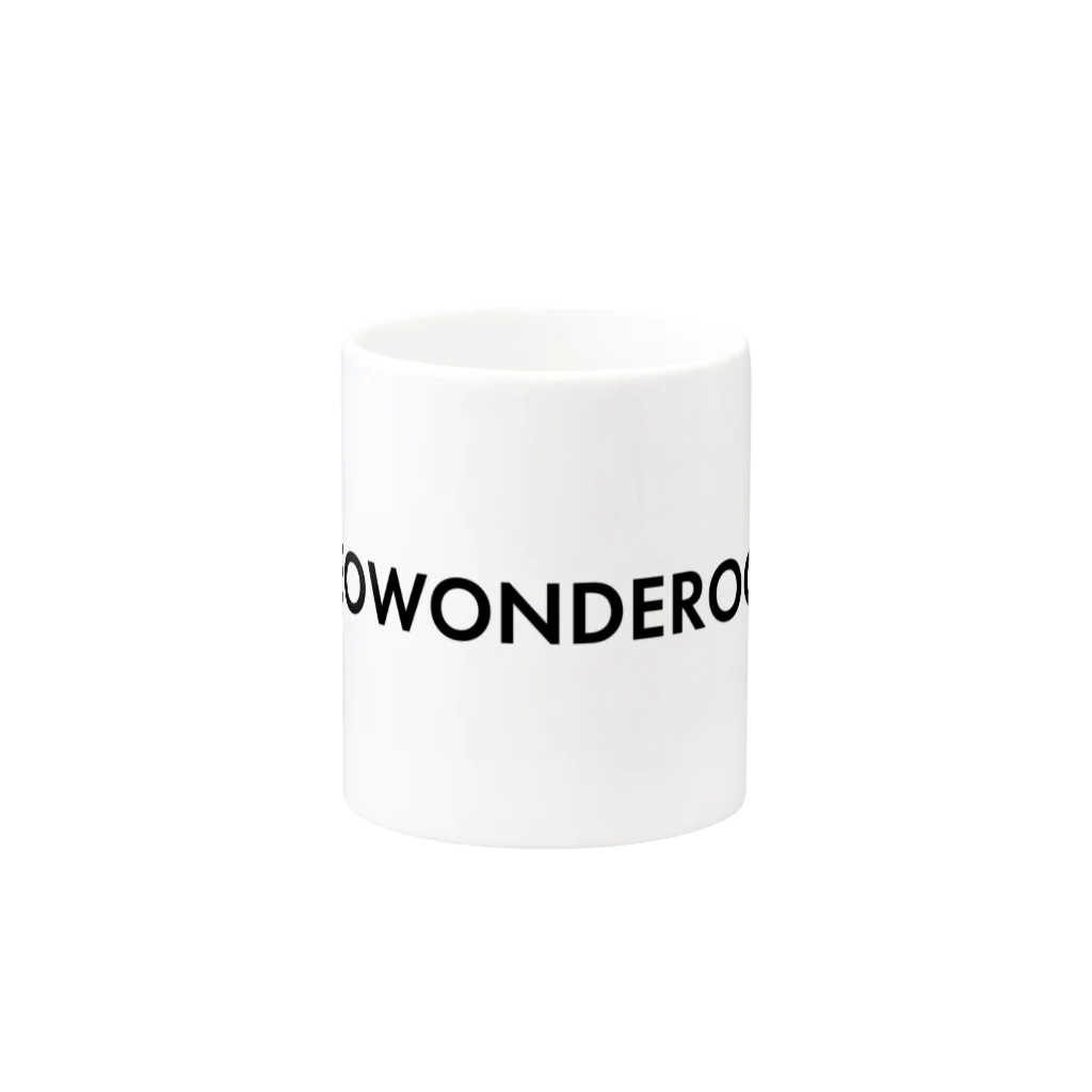 MeowonderoomWearのオシャレモダンロゴ Mug :other side of the handle