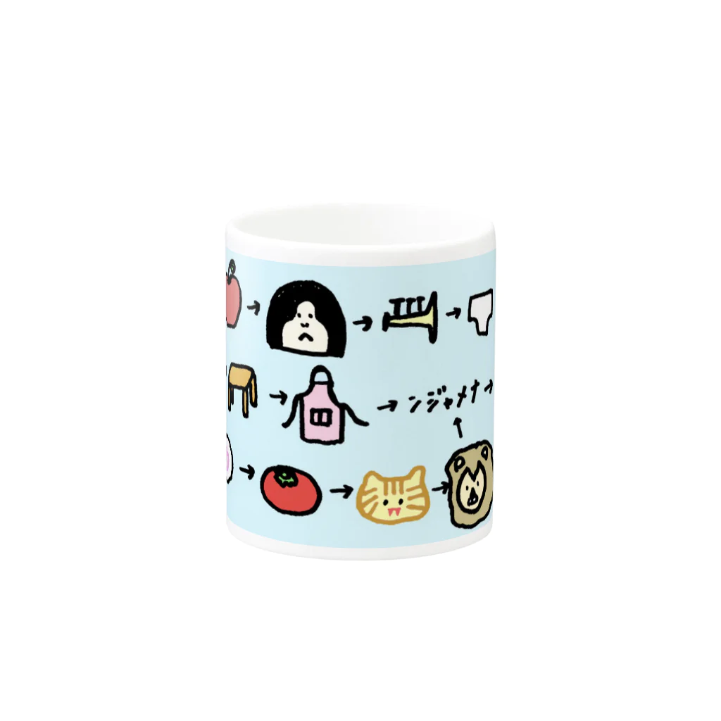 ぷるぷるのげきむずしりとり Mug :other side of the handle