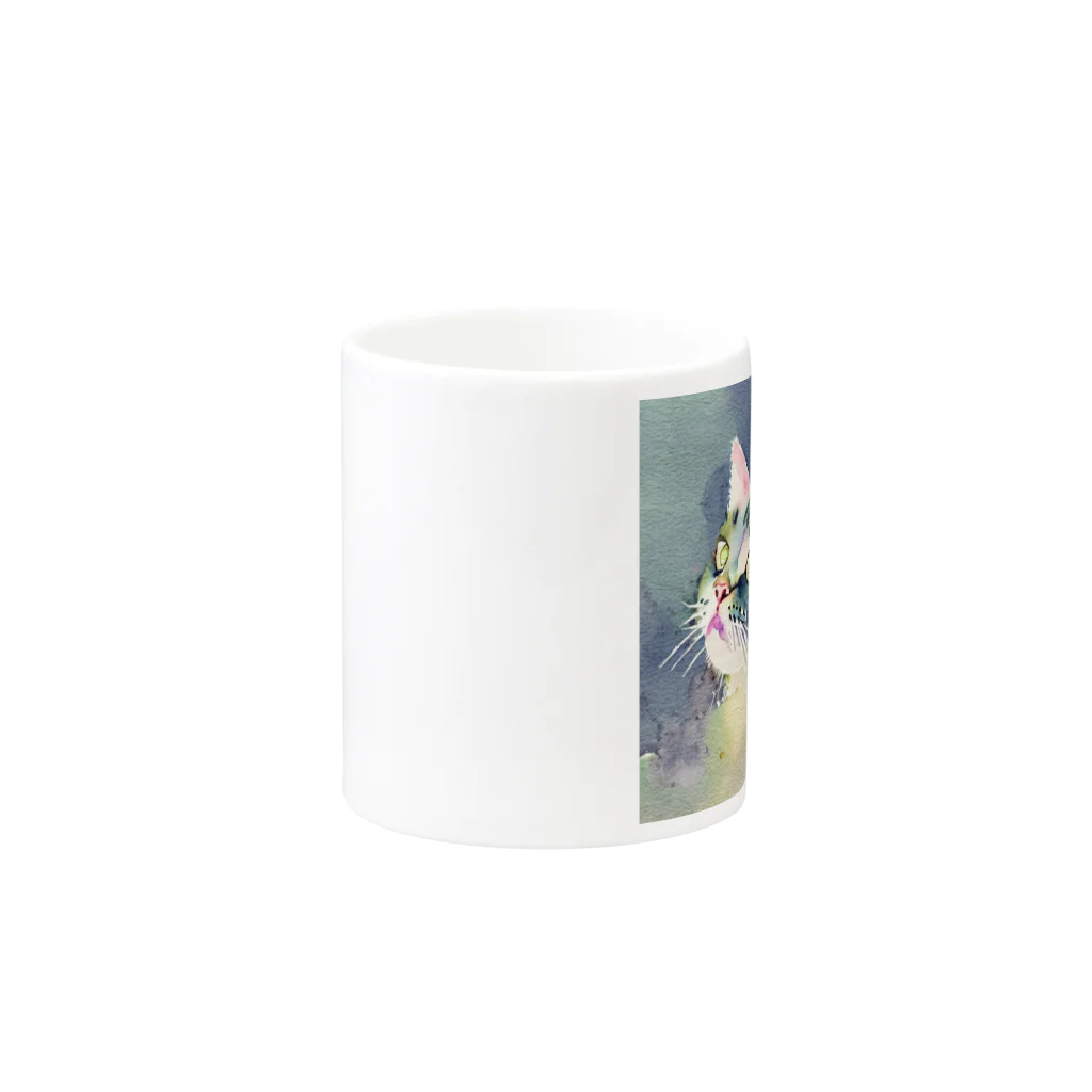 broccoli-のcat1 Mug :other side of the handle