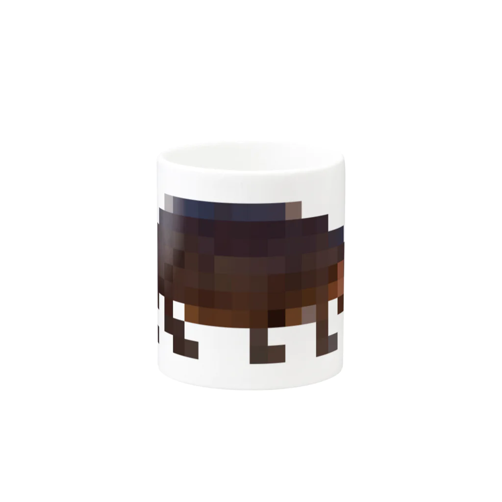 PITTEN PRODUCTSのPIXEL_ANIMAL_08(HIPPO) Mug :other side of the handle