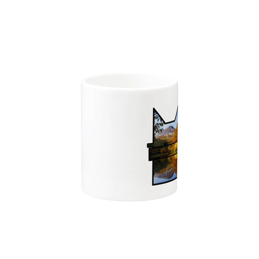 limo-cat @マイペース投稿者のlimo-catシルエット　Ver. 秋　#2 Mug :other side of the handle