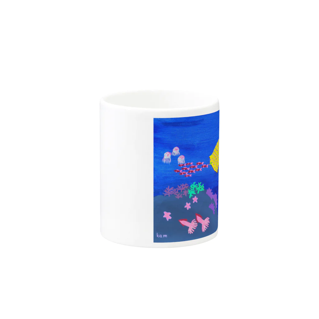 kammosquitoのカムくんのお魚グラス Mug :other side of the handle