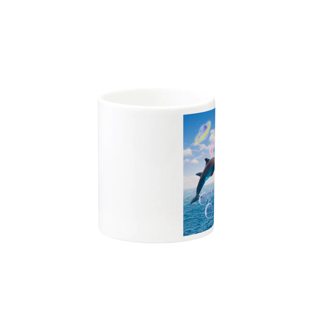 𝙈𝙊𝙈𝙊'𝙨 𝙎𝙝𝙤𝙥のイルカと遊ぼう Mug :other side of the handle