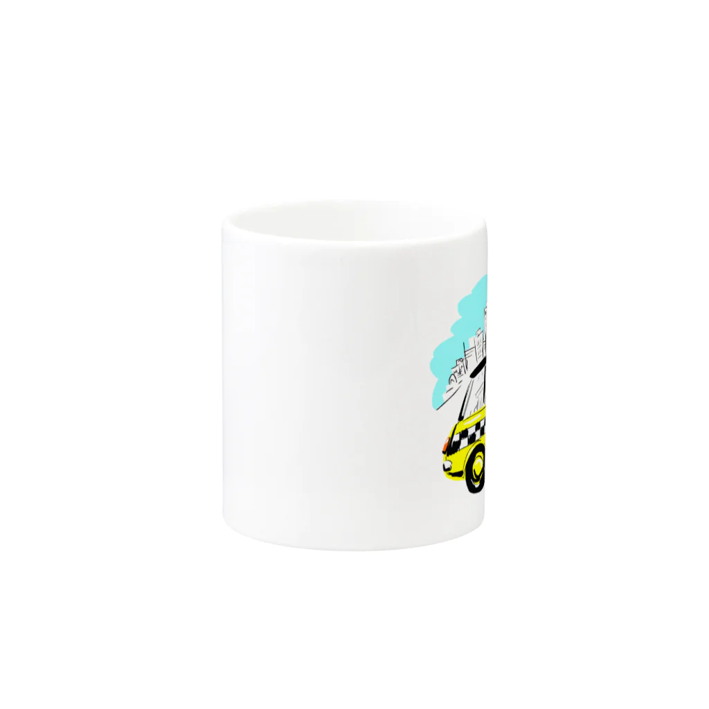 KNS designのニューヨークタクシー Mug :other side of the handle