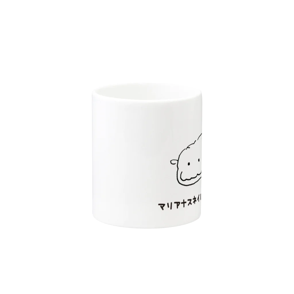 okanoxnekoのマリアナスネイルフィッシュ Mug :other side of the handle