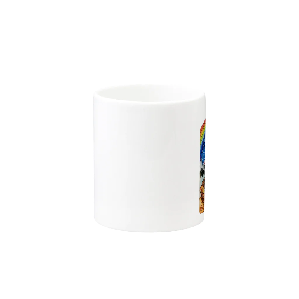 イラスト工房ちむどんどんの沖縄デザイン　ヤンバル　愛溢れる島沖縄 マグカップの取っ手の反対面