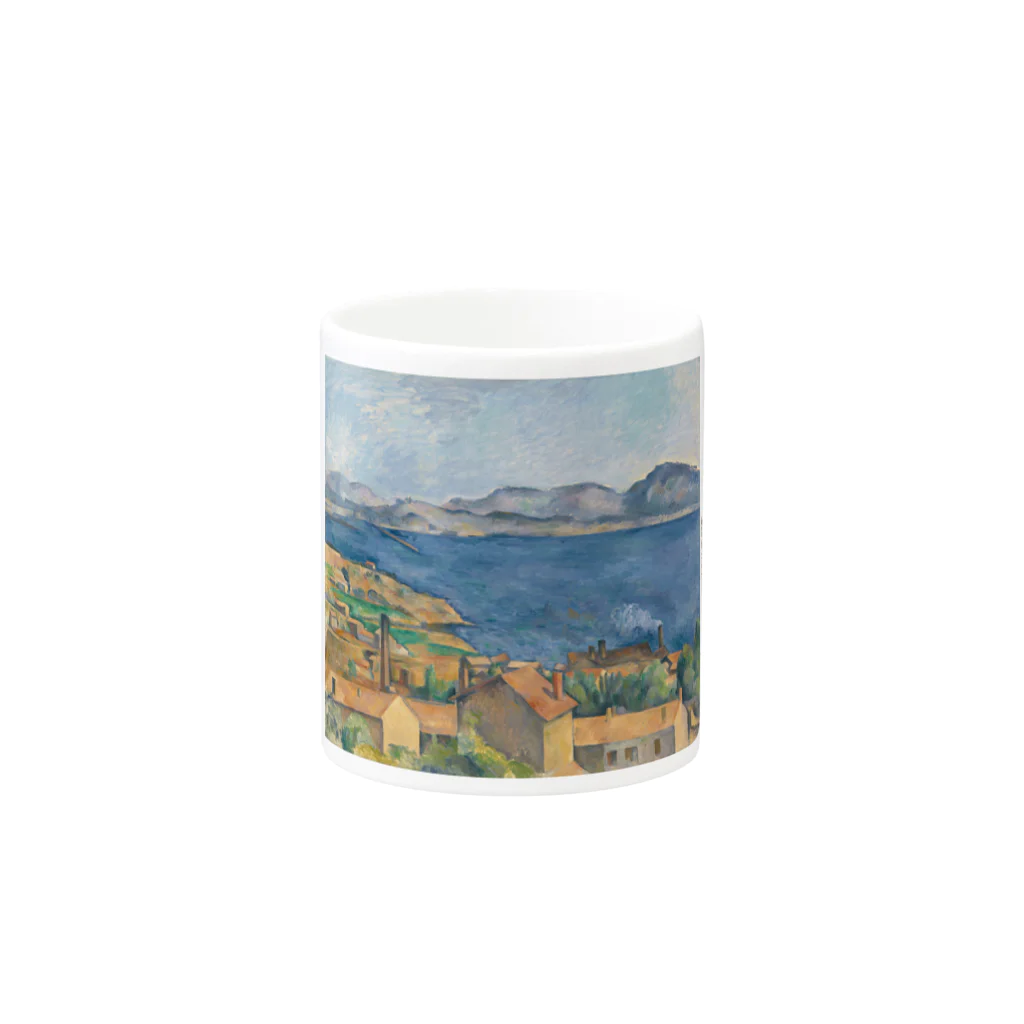 SONOTENI-ARTの017-002　ポール・セザンヌ　『マルセイユの入江、レスタックからの眺め』　マグカップ マグカップの取っ手の反対面