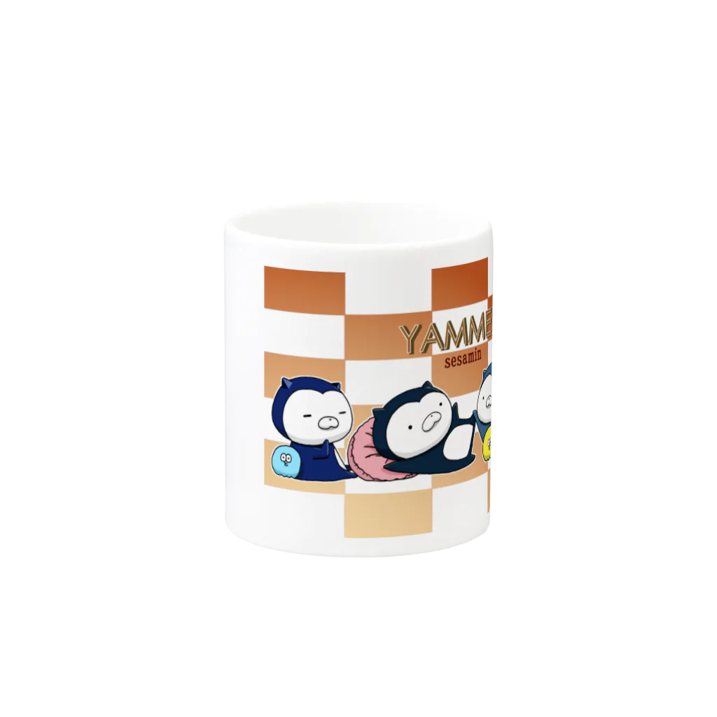 SUZURI×ヤマーフのごろごろ Mug :other side of the handle