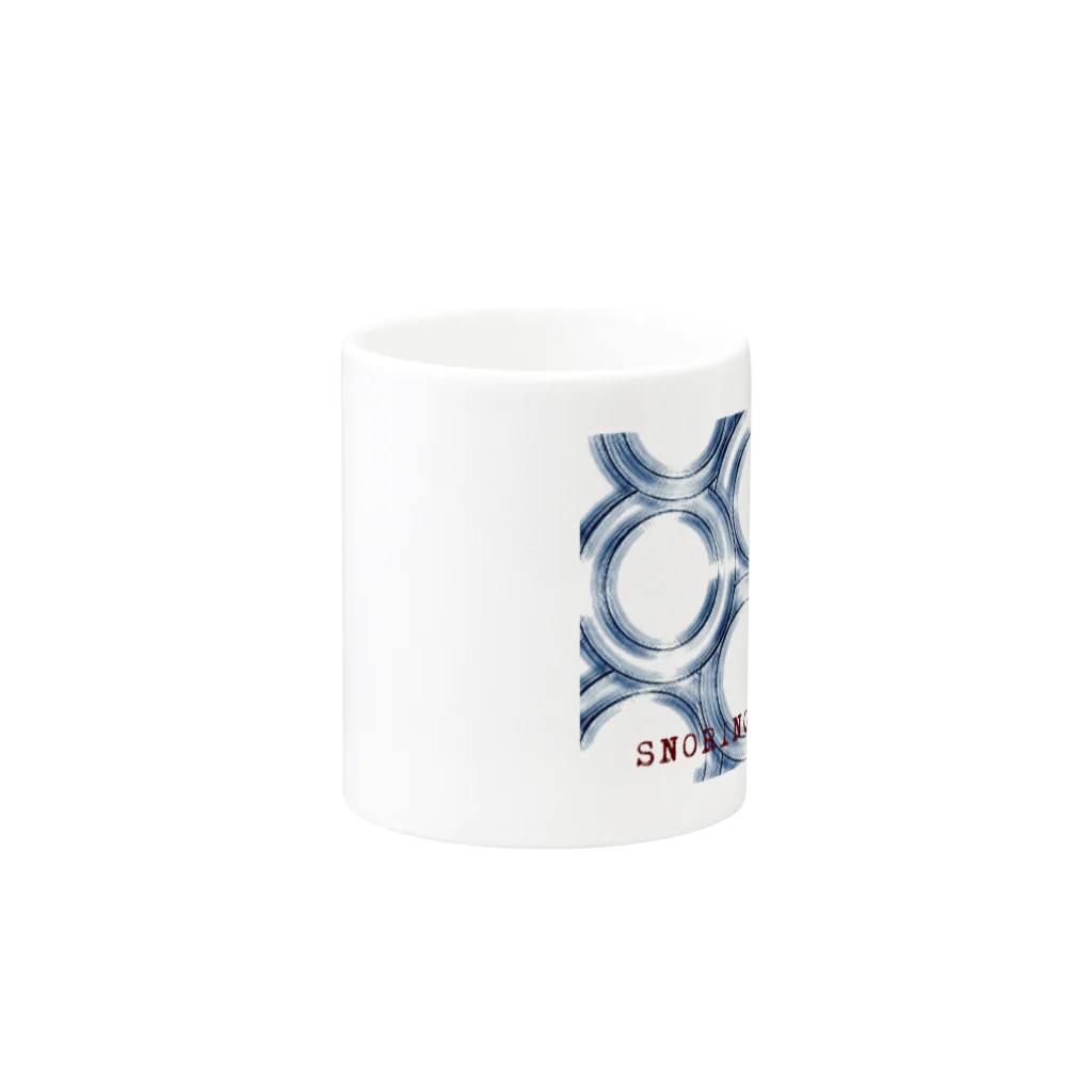 SNORING RABBIT × SNORING ORCAのscene 08 Mug :other side of the handle