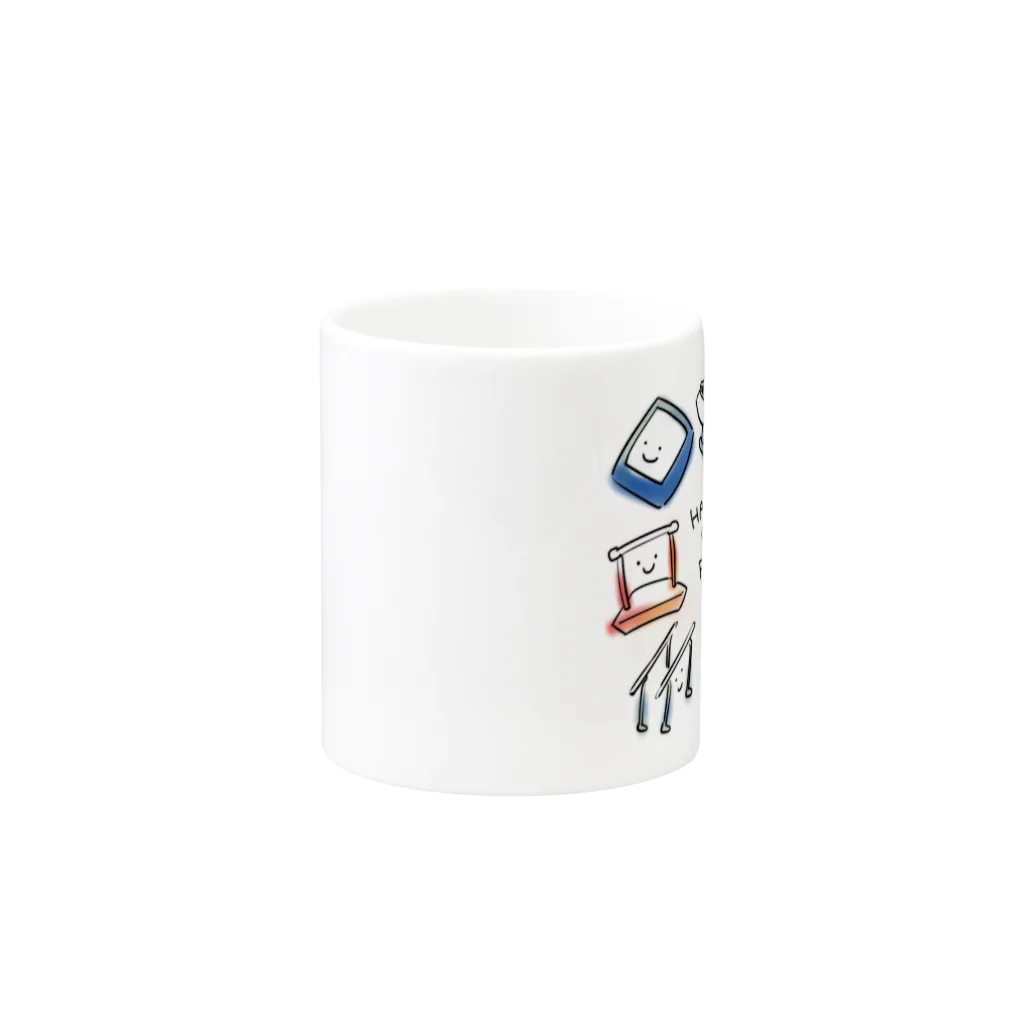 あめおショップのハッピージムフレンズ Mug :other side of the handle