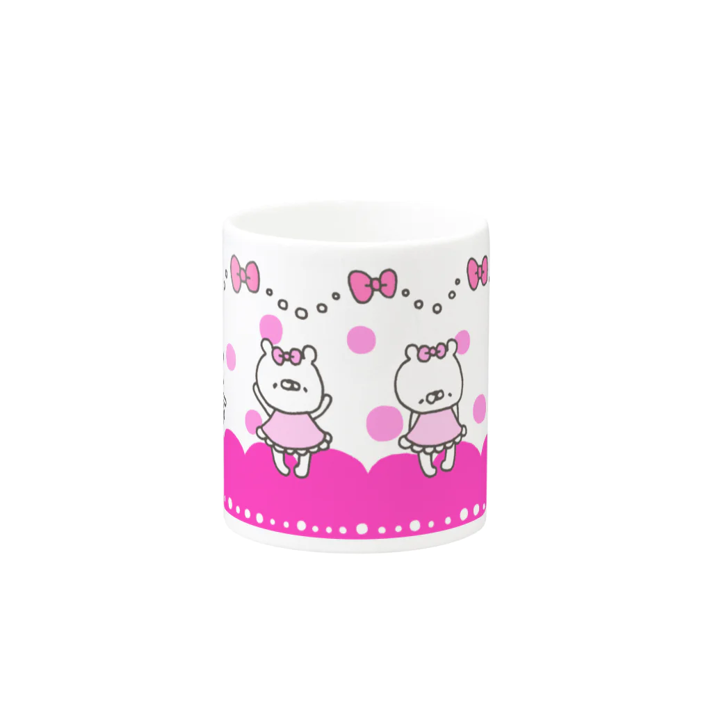 ♡enacoco♡のくまやん。姫マグ Mug :other side of the handle