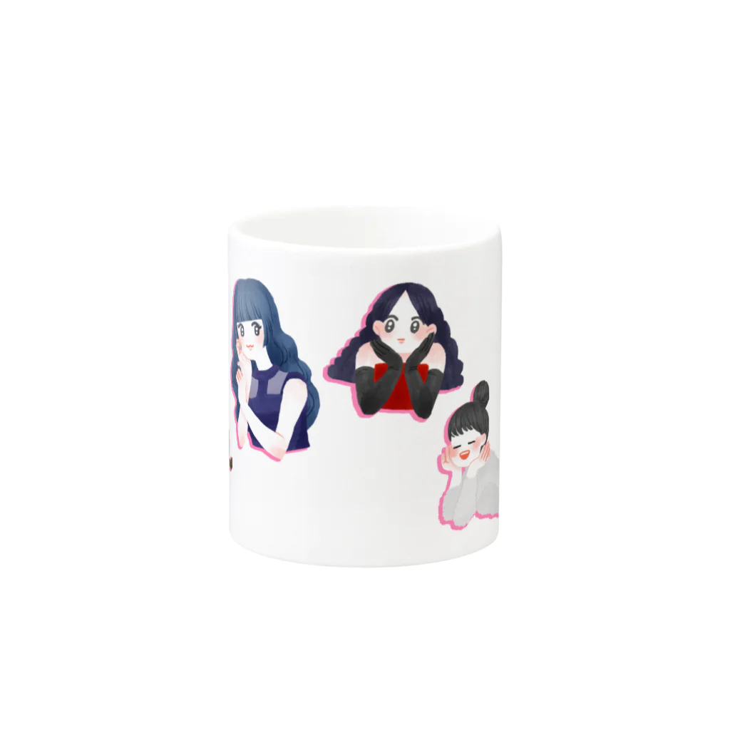 ぷくぷくマーケットの夢見る女の子 Mug :other side of the handle