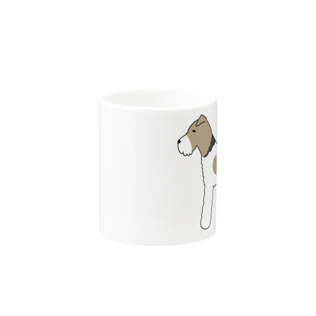 BlumeBellのワイアーフォックステリア Mug :other side of the handle