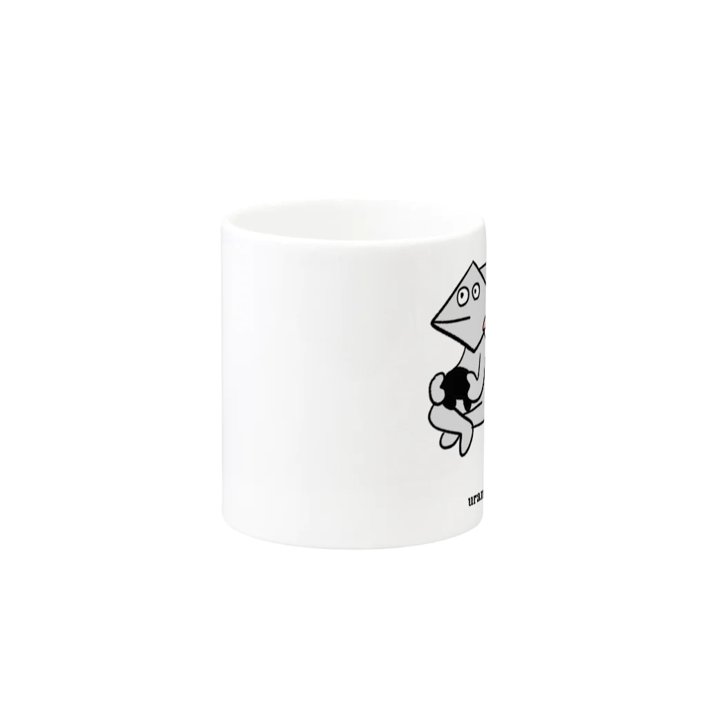 浦見のスズリのマコジュゲGAMES_黒文字ver Mug :other side of the handle