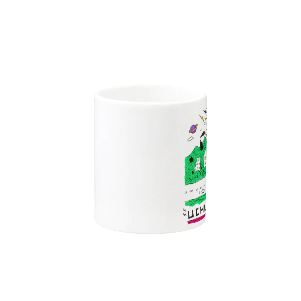 地球マルヲのUCHU WAVE Mug :other side of the handle