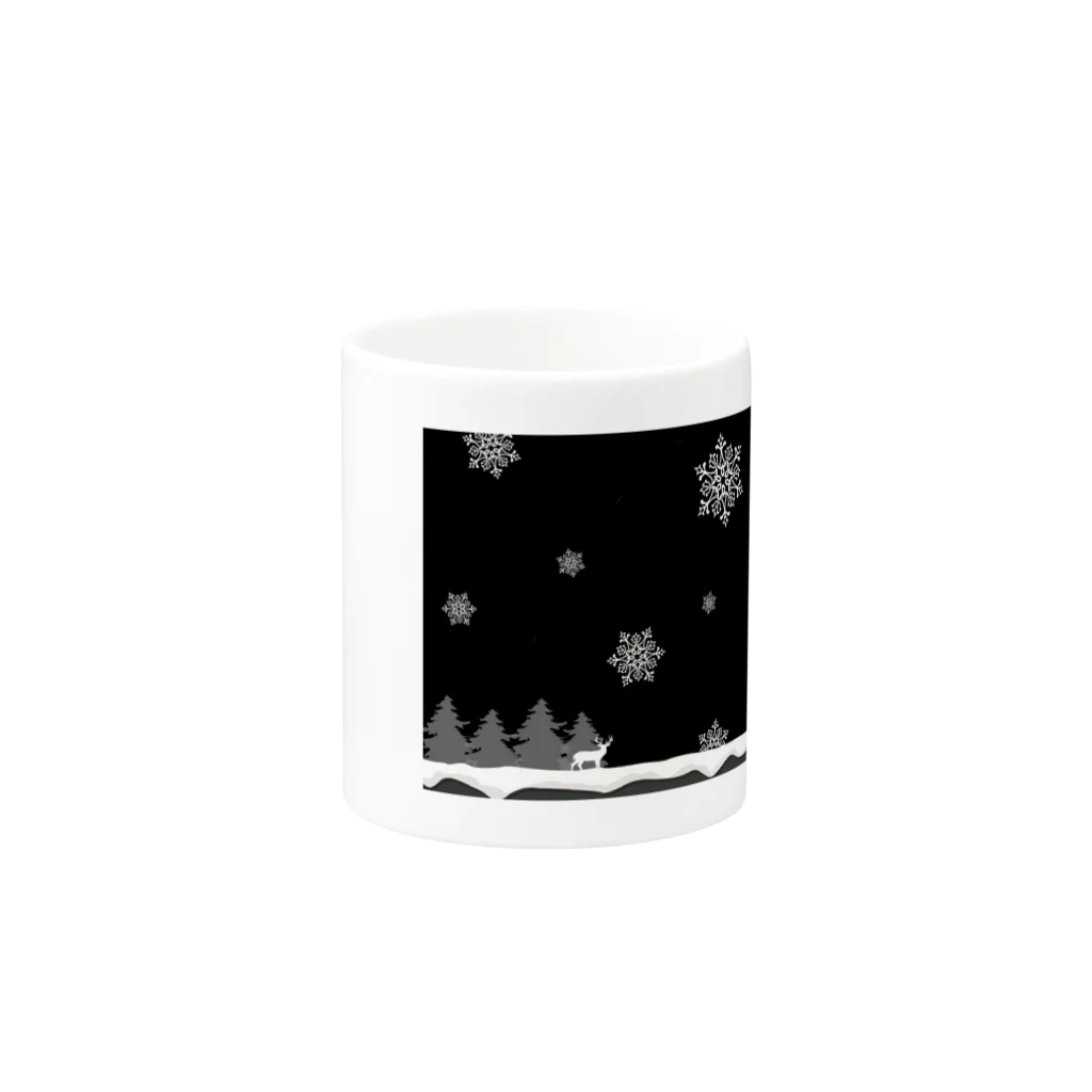 Berry Berryのsnow*snow*snow Mug :other side of the handle