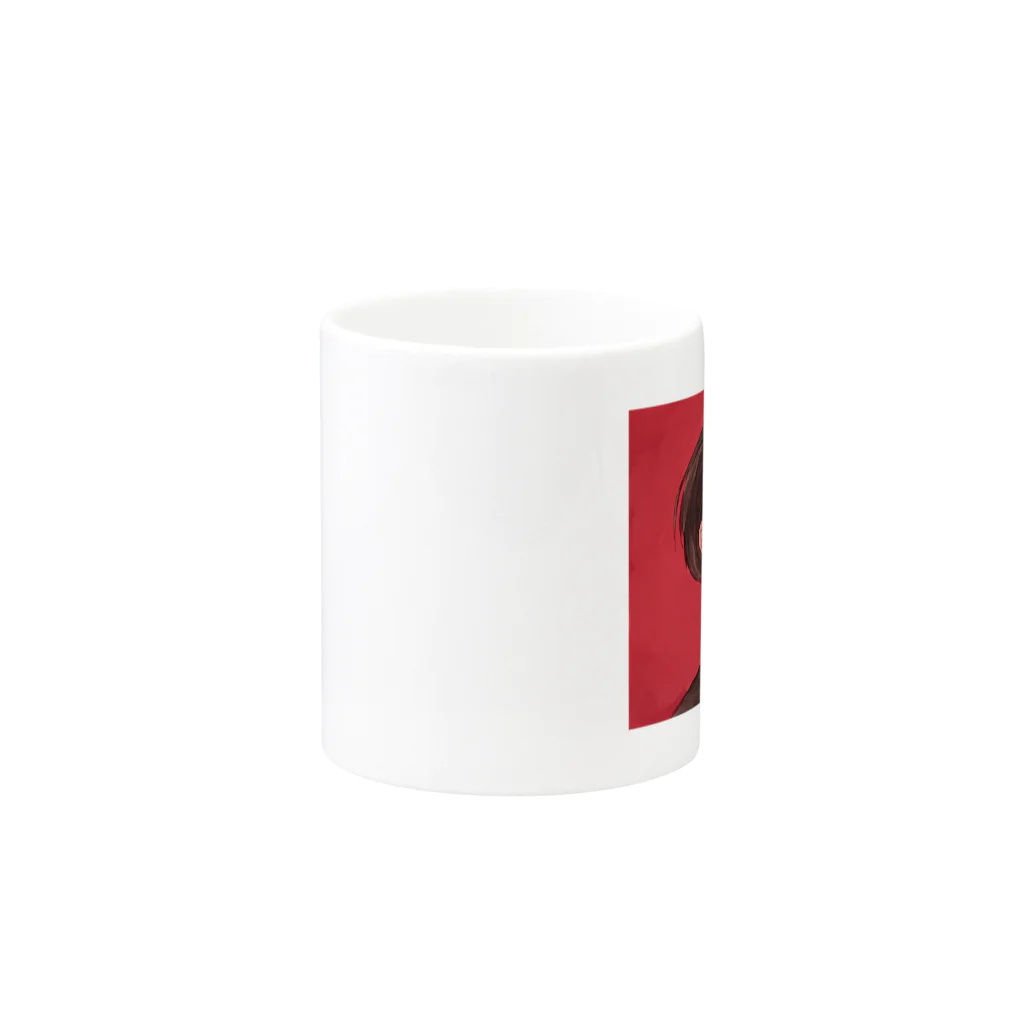 ウナーゴン20億3千万販売所のRed, Black Mug :other side of the handle