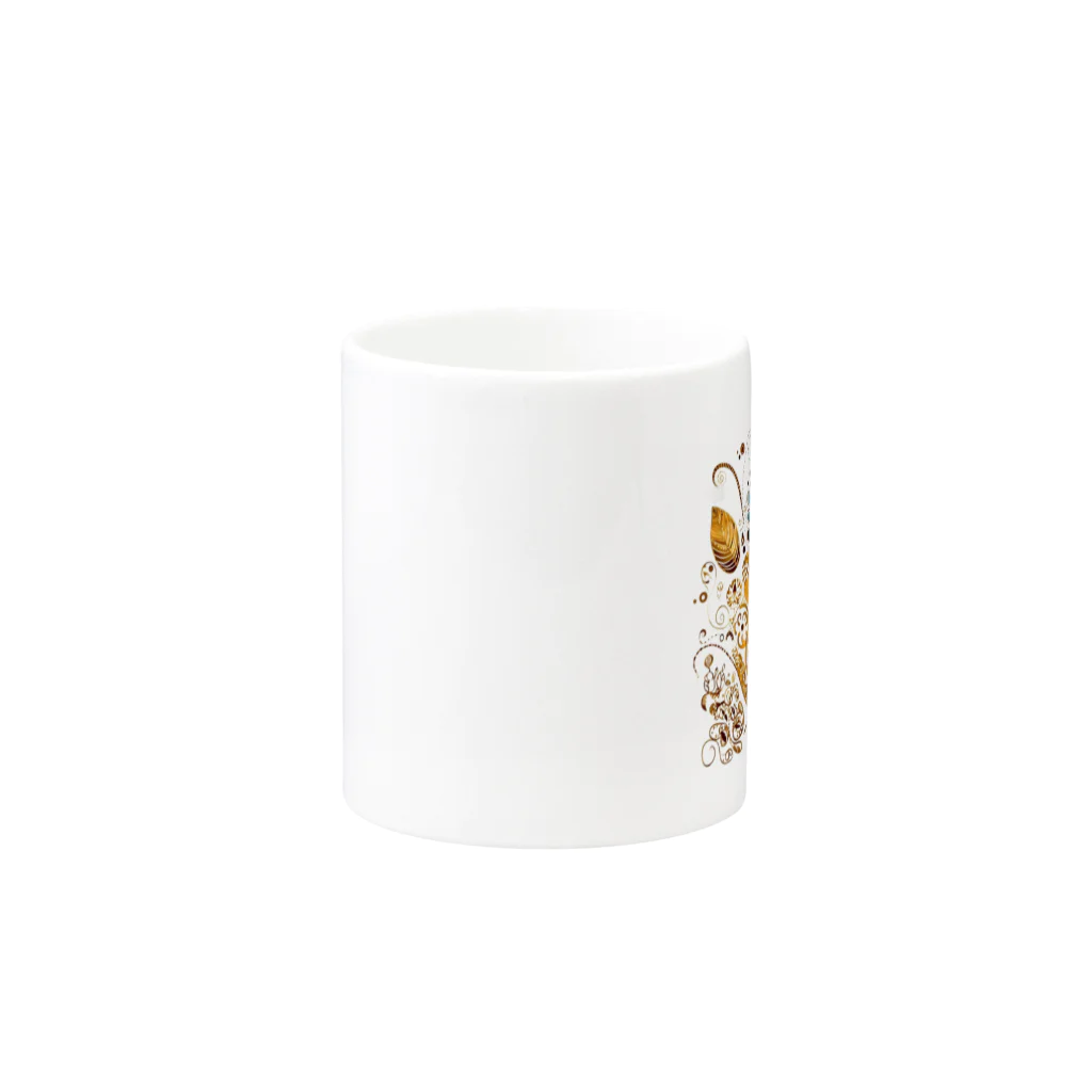 Connect Happiness DesignのGolden  Leaves Mug :other side of the handle