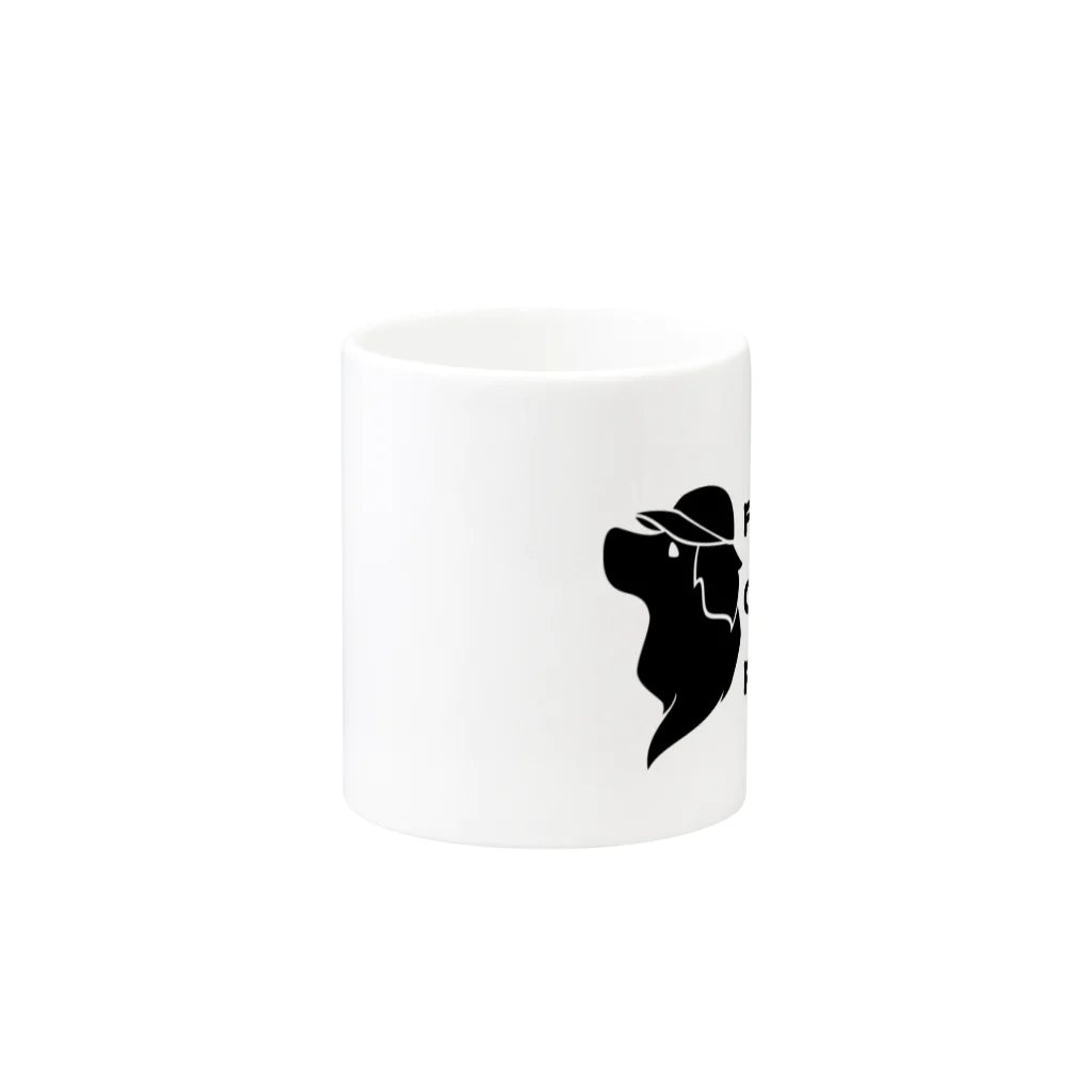 FUGA330445のフラットコーテッドレトリーバー　キャップ Mug :other side of the handle