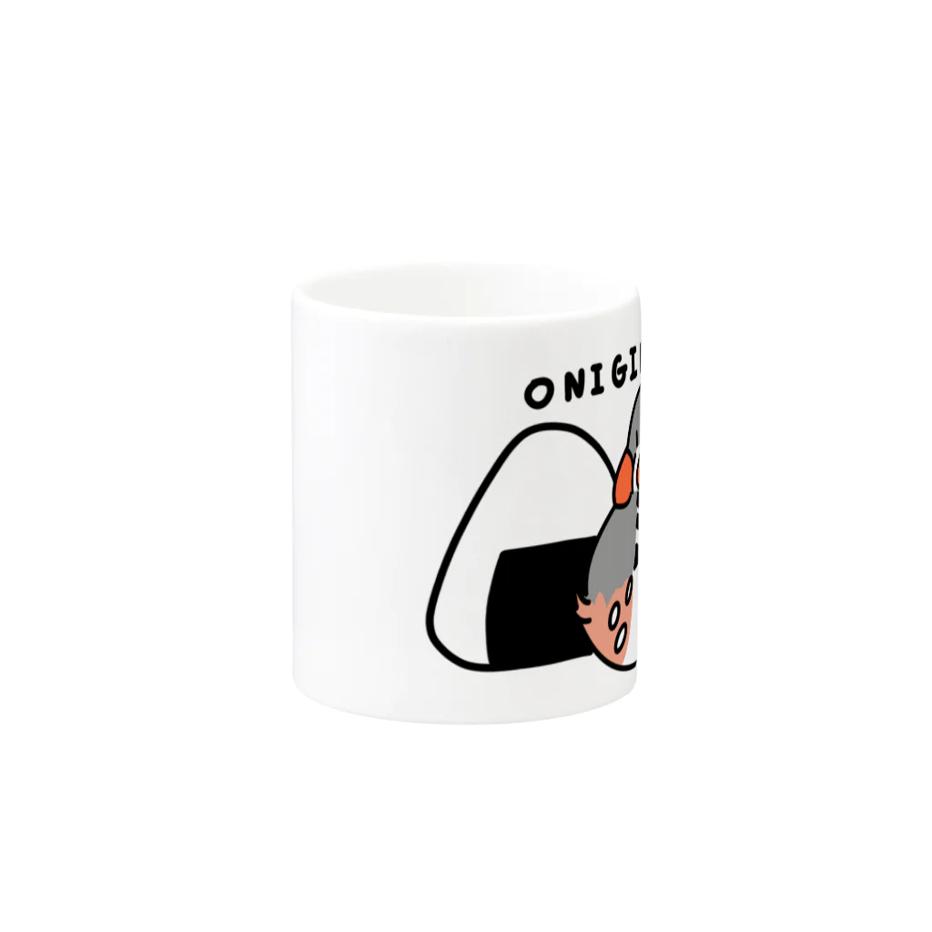 07（rena）のことりショップのonigirikinnka Mug :other side of the handle