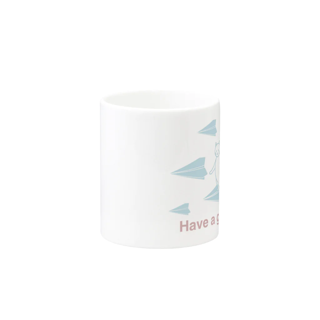 soraの紙飛行機に乗った猫のさぶろう Mug :other side of the handle