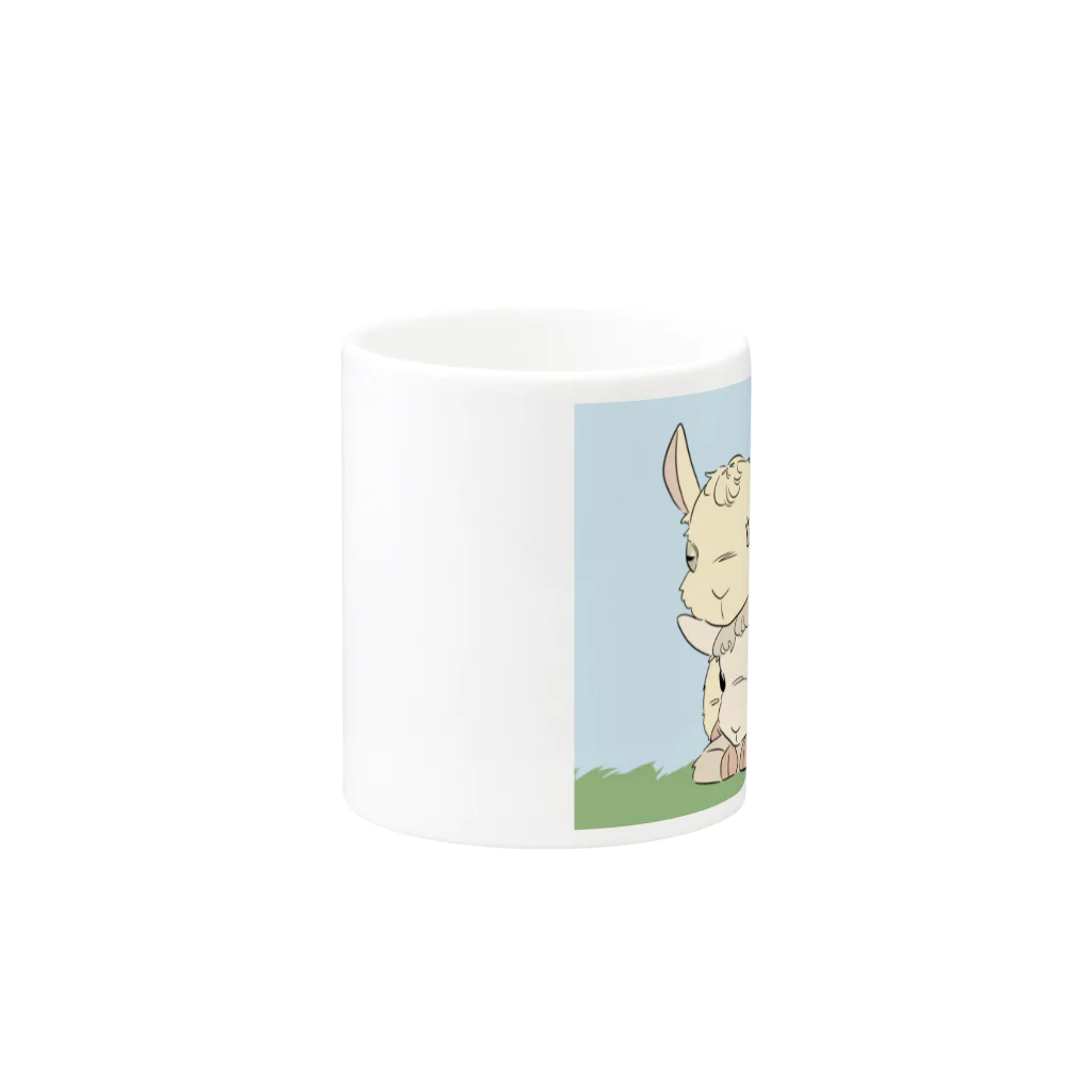 ひまの子ヤギと子羊 Mug :other side of the handle