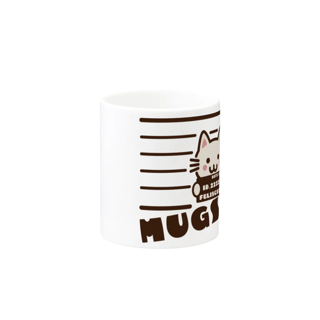 楽猫楽描しげ屋のMUGSHOT Mug :other side of the handle