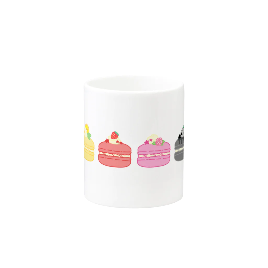 ぱぷりかの推しカラー×マカロン Mug :other side of the handle