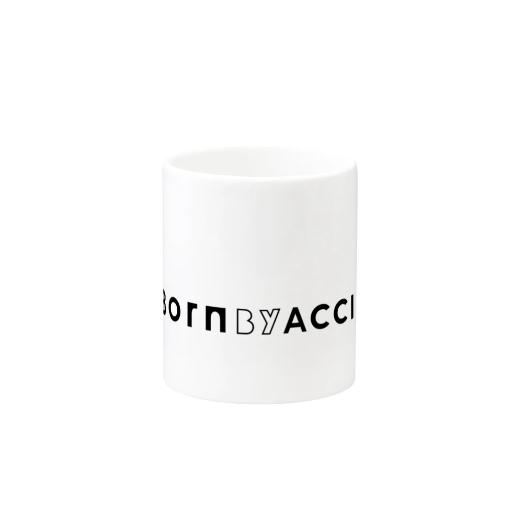 BORN BY ACCIDENT / BLACKBASS tokyoのぼんばいえ Mug :other side of the handle