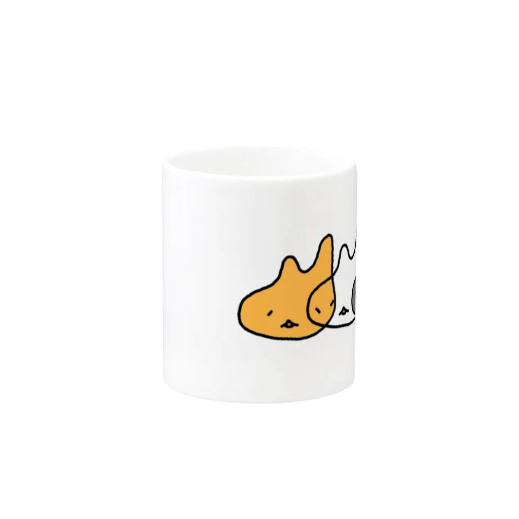 a-noneのみけねちこ Mug :other side of the handle