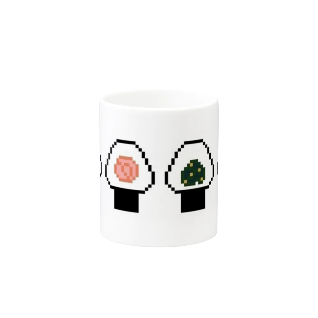 お母ちゃんヌァンシィのおにぎりの海苔剥がしてみた(梅、鮭、昆布、明太子) Mug :other side of the handle