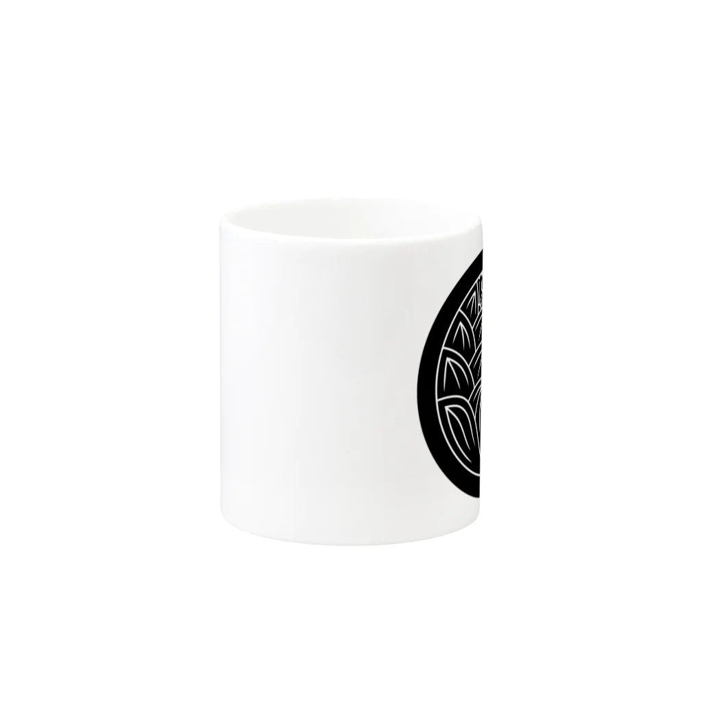 オノマトピアの丸に抱き茗荷（みょうが）家紋デザイン Mug :other side of the handle
