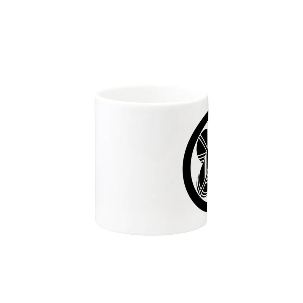 オノマトピアの丸に違い鷹の羽（まるにちがいたかのは）家紋デザイン Mug :other side of the handle