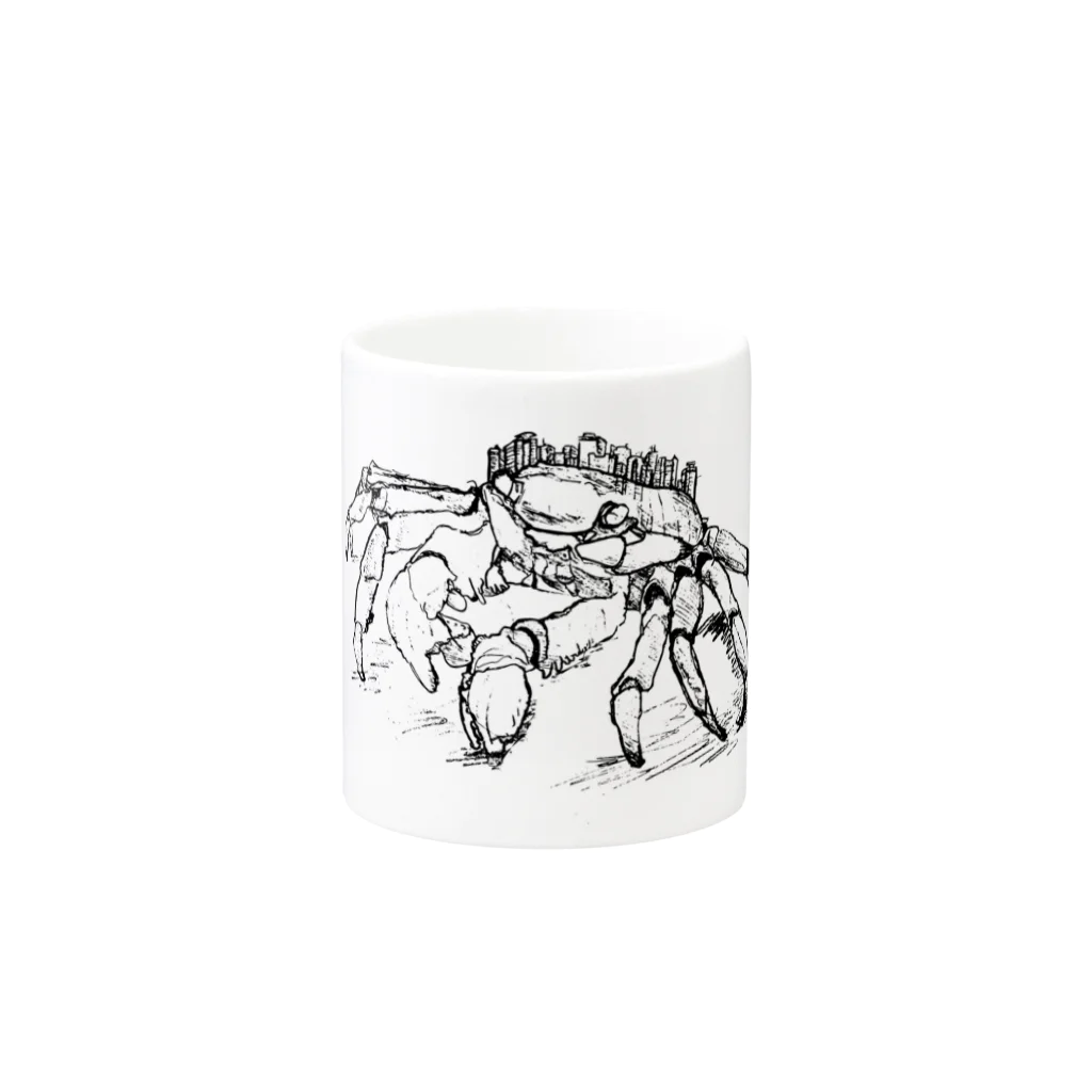 Smallfieldのリンクラブ　crab-city-bk01 Mug :other side of the handle