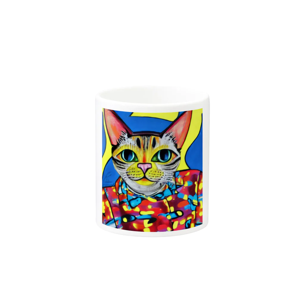 miehayashi1984のファンキーcat Mug :other side of the handle