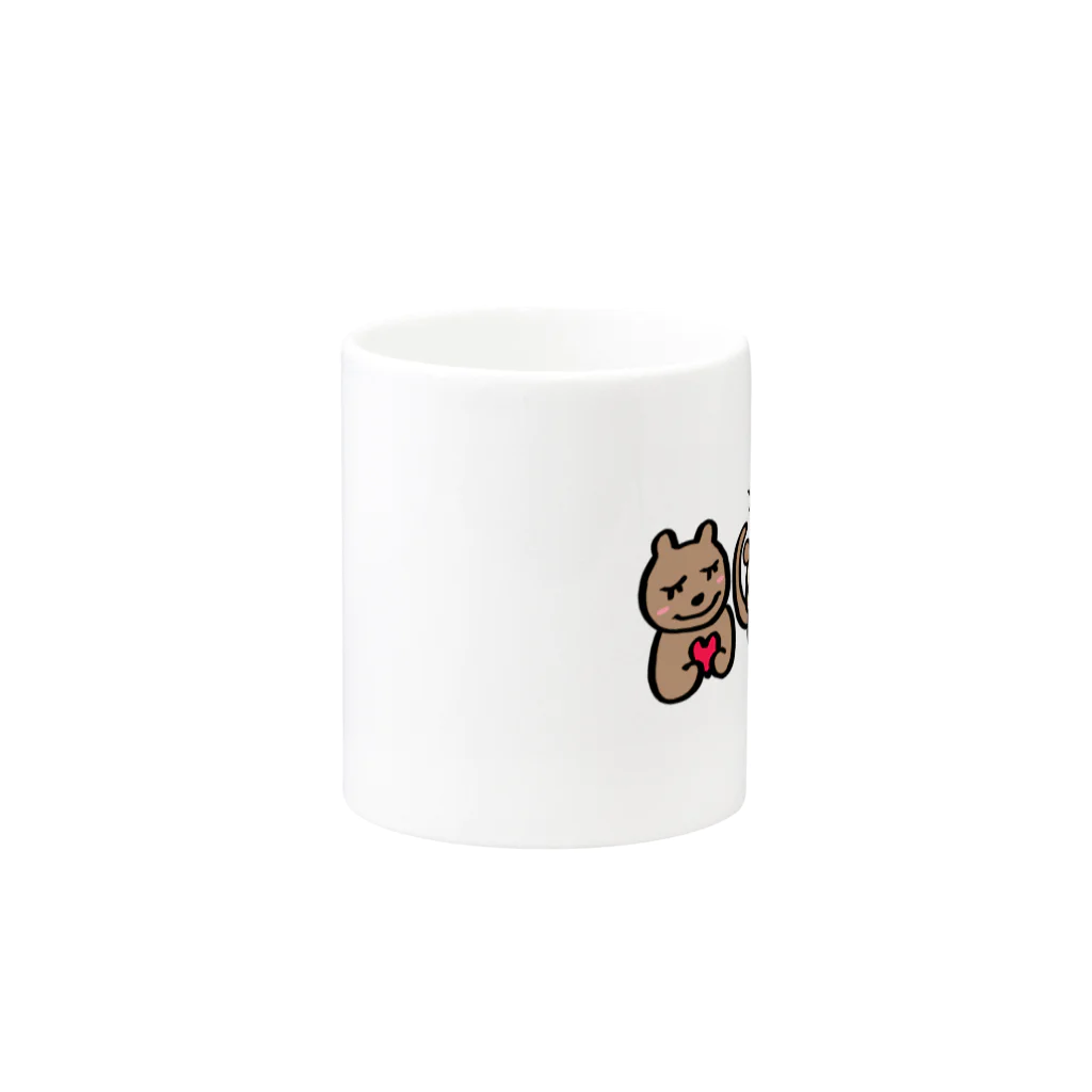 もののけCo.のくまくまファミリー Mug :other side of the handle