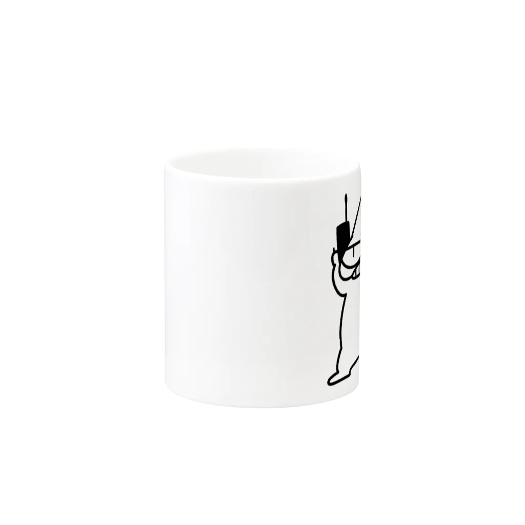 ぺんちゃん商店のじこぴー Mug :other side of the handle