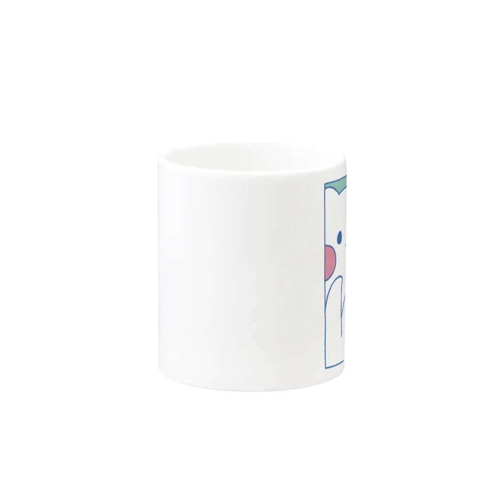 tafu tafuのかわいいポーズのしろぎんしま Mug :other side of the handle