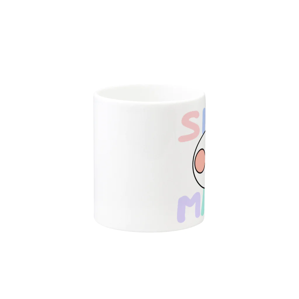 白丸売りの店のSIRAMARU／白丸 Mug :other side of the handle