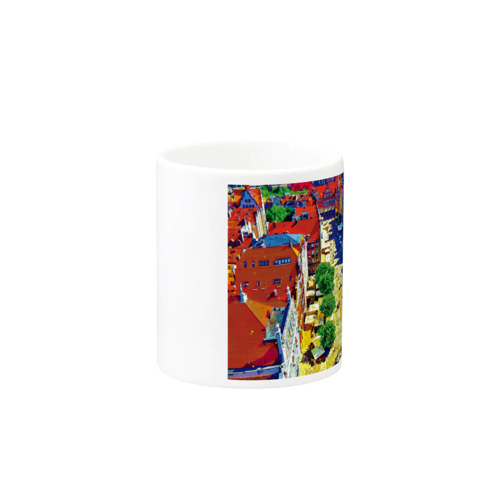 GALLERY misutawoのポーランド グダンスクのドゥーギ広場 Mug :other side of the handle